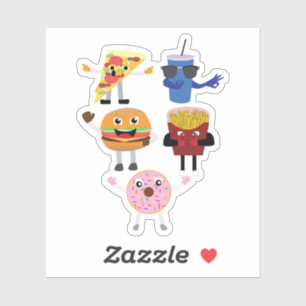 Sticker Personnages de nourriture