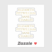 Sticker Personnages principaux Fierté et préjugés Jane Aus (Feuille)