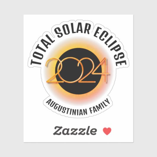 Sticker Personnalisable 2024 TOTAL SOLAR ECLIPSE (Feuille)