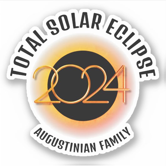 Sticker Personnalisable 2024 TOTAL SOLAR ECLIPSE (Devant)