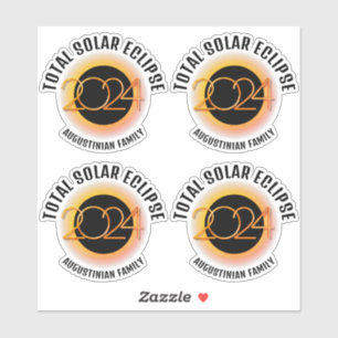 Sticker Personnalisable 2024 TOTAL SOLAR ECLIPSE Famille