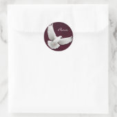 Sticker personnalisable de la colombe blanche sur  (Sac)