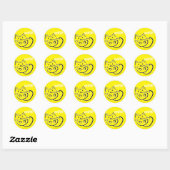 Sticker personnalisable meWOW Chat Jaune Bon Trava (Feuille)