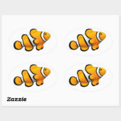 Sticker personnalisable Percula Clown Anenome Pois (Feuille)