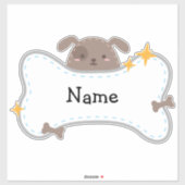 Sticker Personnalisable Personnalisé Cute Puppy (Feuille)