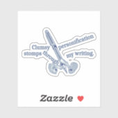Sticker Personnalisation Drôle Ecriture Créative (Feuille)