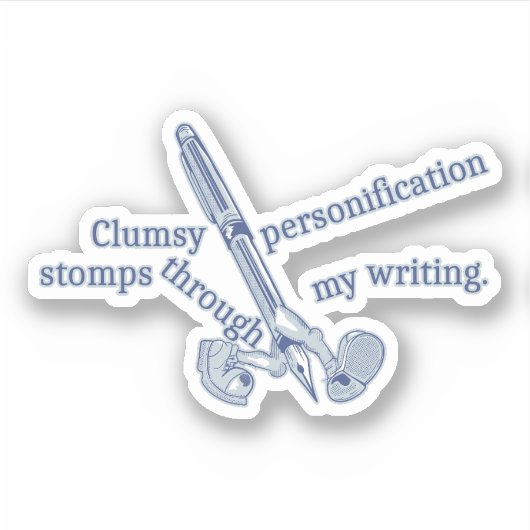 Sticker Personnalisation Drôle Ecriture Créative (Devant)