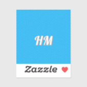 Sticker Personnalisation initiale simple bleue (Feuille)