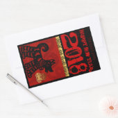 Sticker personnalisé 2018 Chien chinois année fami (Enveloppe)