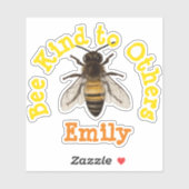 Sticker Personnalisé Abeille gentil à d'autres (Feuille)