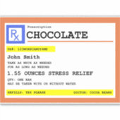 Sticker personnalisé au chocolat sur ordonnance (Devant)