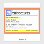 Sticker personnalisé au chocolat sur ordonnance (Feuille)