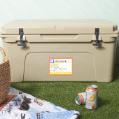 Sticker personnalisé au chocolat sur ordonnance (Glacière)