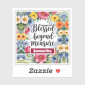 Sticker Personnalisé Béni au-delà de la mesure Christian (Feuille)