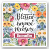 Sticker Personnalisé Béni au-delà de la mesure Christian (Devant)