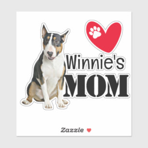 Sticker personnalisé Bull Terrier Maman