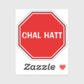 Sticker Personnalisé Chal Hatt Aller/Se Perdre Funny Desi (Feuille)