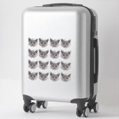 Sticker Personnalisé Cute Chat Face 16 Photos Vinyl (Sur valise)