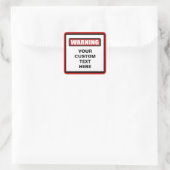 Sticker personnalisé d'avertissement (Sac)