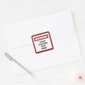 Sticker personnalisé d'avertissement (Enveloppe)