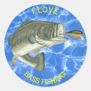 Sticker personnalisé de Bass Fisherman