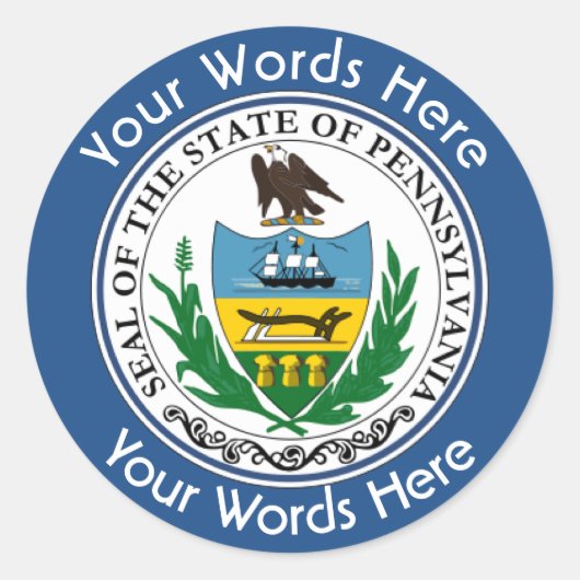 Sticker personnalisé de la Pennsylvanie Great Seal (Devant)