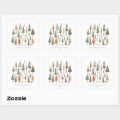 Sticker personnalisé des arbres de Noël (Feuille)