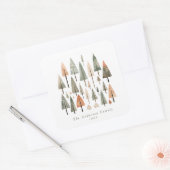 Sticker personnalisé des arbres de Noël (Enveloppe)
