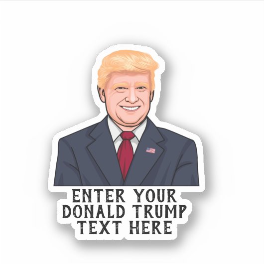 STICKER PERSONNALISÉ DONALD TRUMP (Devant)