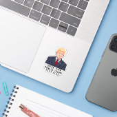 STICKER PERSONNALISÉ DONALD TRUMP (Ordinateur portable avec iPhone)
