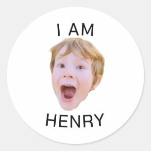 Sticker personnalisé drôle visage Anniversaire Cor