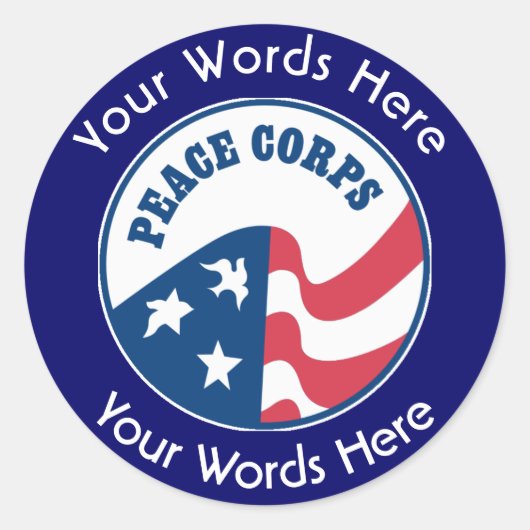 Sticker personnalisé du Corps de la Paix (Devant)