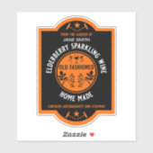 Sticker Personnalisé Élaboré à la Maison Sureau Pétillant  (Feuille)