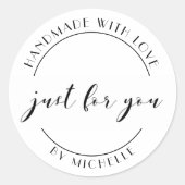 Sticker Personnalisé Élégant Fait À La Main Avec A (Devant)