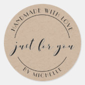 Sticker Personnalisé Élégant Fait À La Main Avec A (Devant)