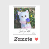 Sticker Personnalisé Élégant Simple Vintage Instant Photo (Feuille)