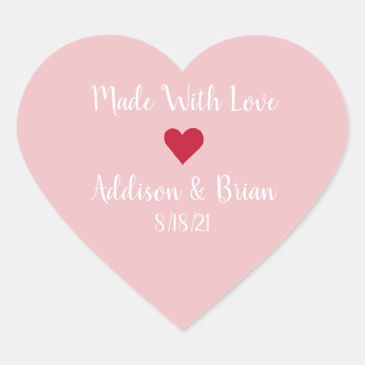 Sticker Personnalisé Fait Avec Amour (Devant)