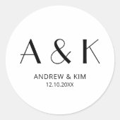 Sticker personnalisé Feuille de mariage Favoriser (Devant)