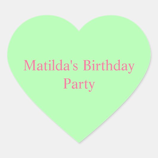 Sticker personnalisé Green Heart (Devant)
