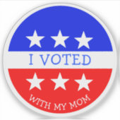 Sticker Personnalisé J'ai voté (Devant)