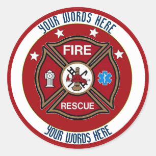 Sticker personnalisé Maltese Cross Fire Secourt
