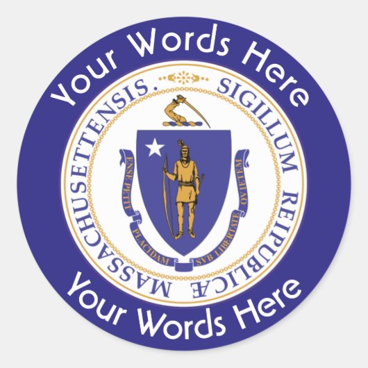 Sticker personnalisé Massachusetts Great Seal (Devant)