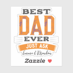 Sticker Personnalisé Meilleur Papa Papa Père Toujours Pose