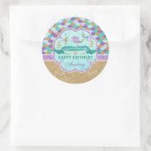 Sticker personnalisé Mermaid Happy Birthday (Sac)
