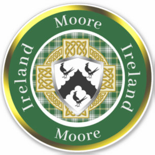 Sticker Personnalisé Moore Shield & Celtic Cross
