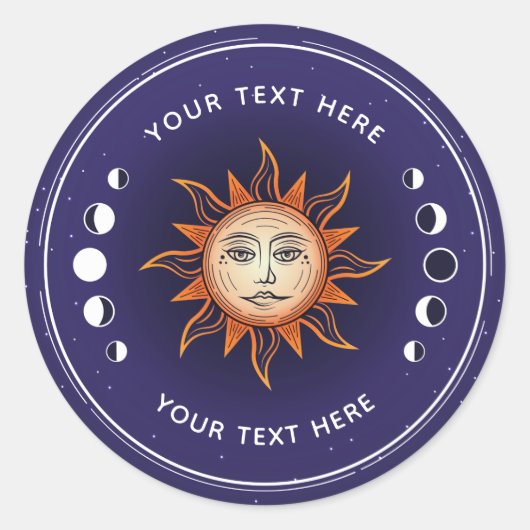Sticker personnalisé Mystic Sun (Devant)