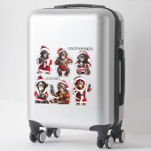 Sticker Personnalisé Noël Singe Primate Ape Drôle Appelez- (Sur valise)