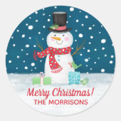 Sticker personnalisé Noël Snowman (Devant)