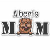 Sticker personnalisé Norfolk Terrier Peeking Maman (Devant)