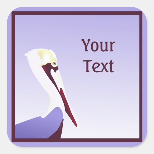 Sticker personnalisé pélican (Devant)